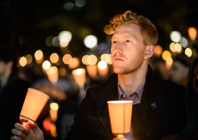 Jason Ball rally for Syrian people seeking asylum